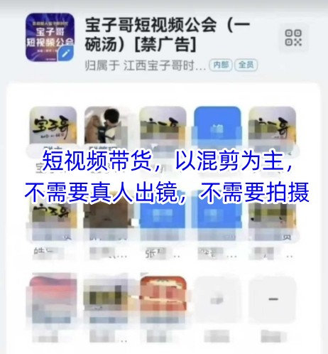 宝子哥头部团队短视频带货，以混剪为主，不需要真人出镜，不需要拍摄-优优云网创