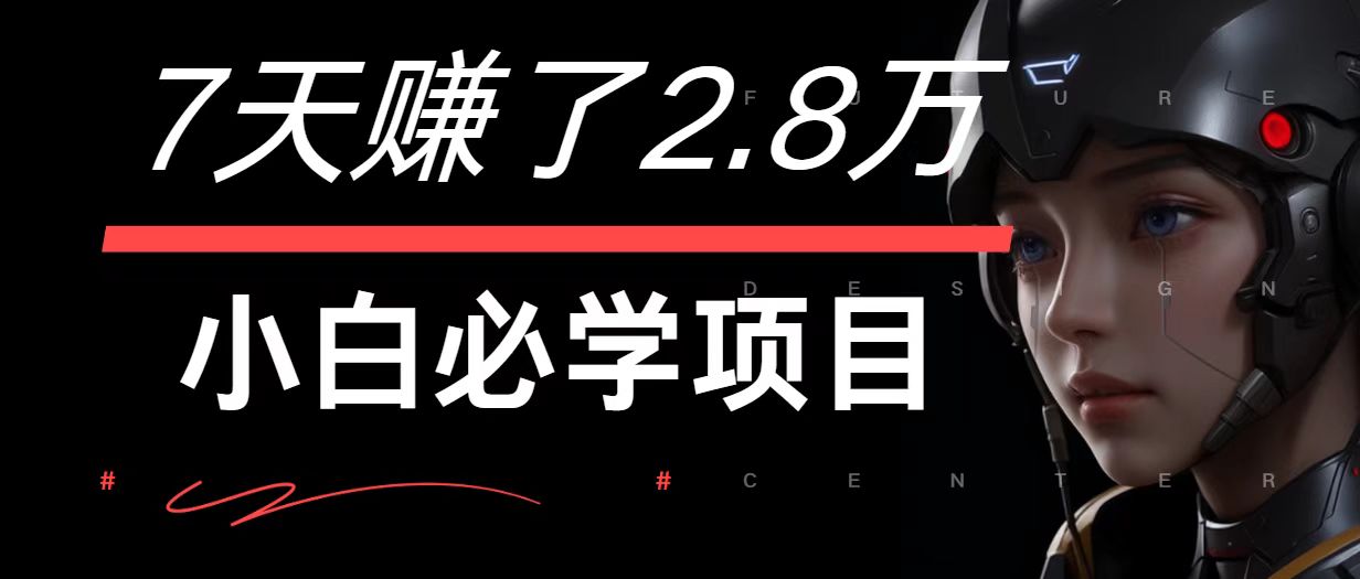 7天赚了2.8万！每单利润最少500+，轻松月入7万+小白有手就行-优优云网创