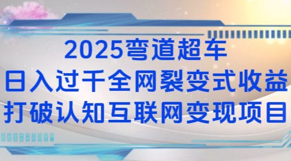 2025弯道超车日入过K全网裂变式收益打破认知互联网变现项目【揭秘】-优优云网创