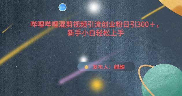 哔哩哔哩混剪视频引流创业粉日引300+，新手小白轻松上手【揭秘】-优优云网创