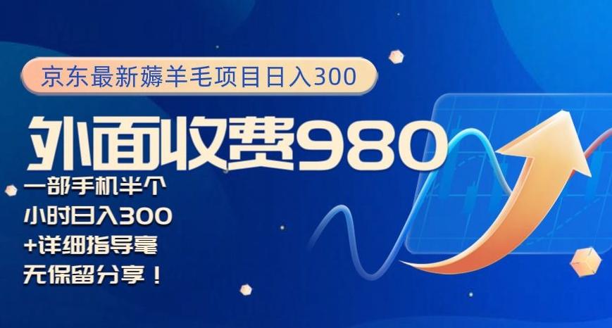 京东最新薅羊毛项目小白怎么做到日入300+一部手机半小时搞定-优优云网创