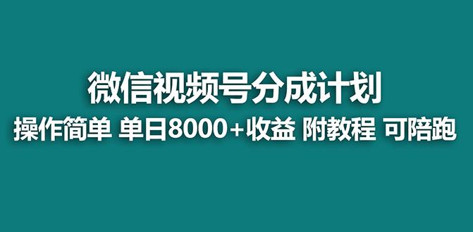 【蓝海项目】视频号分成计划最新玩法，单天收益8000+，附玩法教程，24年…-优优云网创
