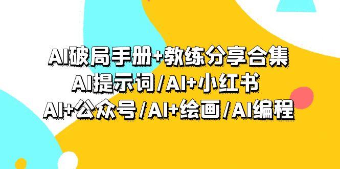 (9351期)AI破局手册+教练分享合集：AI提示词/AI+小红书 /AI+公众号/AI+绘画/AI编程-优优云网创