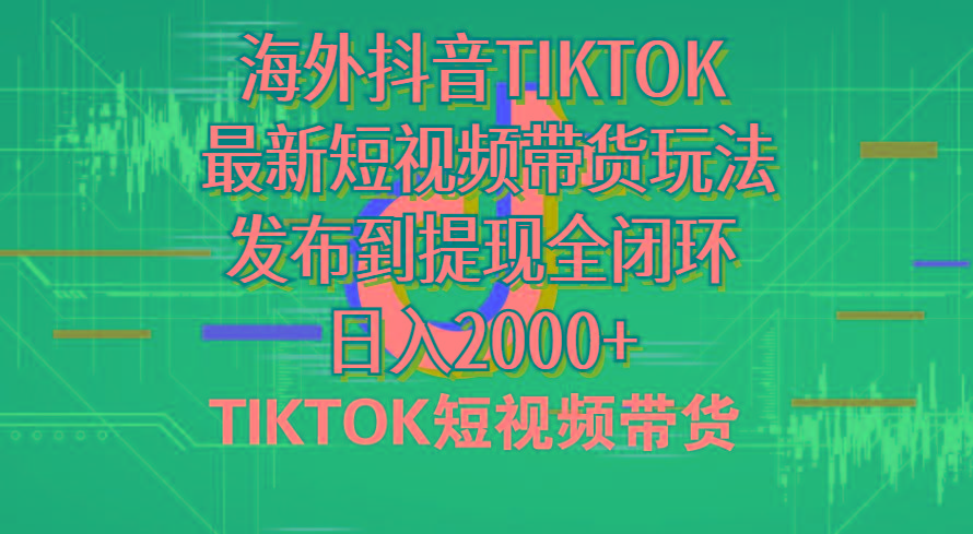 海外短视频带货，最新短视频带货玩法发布到提现全闭环，日入2000+-优优云网创