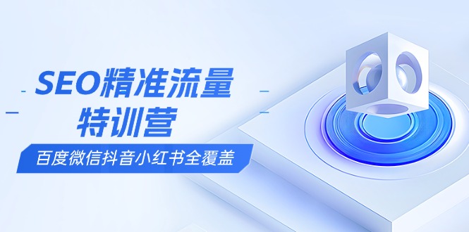 SEO精准流量特训营，百度微信抖音小红书全覆盖，带你搞懂搜索优化核心技巧-优优云网创