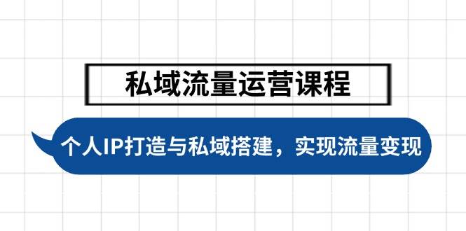 私域流量运营课程，个人IP打造与私域搭建，助力学员实现流量变现-优优云网创