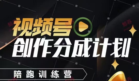 视频号创作分成计划陪跑训练营，手把手教会你如何制作视频，细水长流型项目-优优云网创