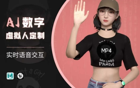 Ai数字人虚拟(智能体)实时语音交互特训营，​自行定制超写实角色AI数字人交互技术-优优云网创