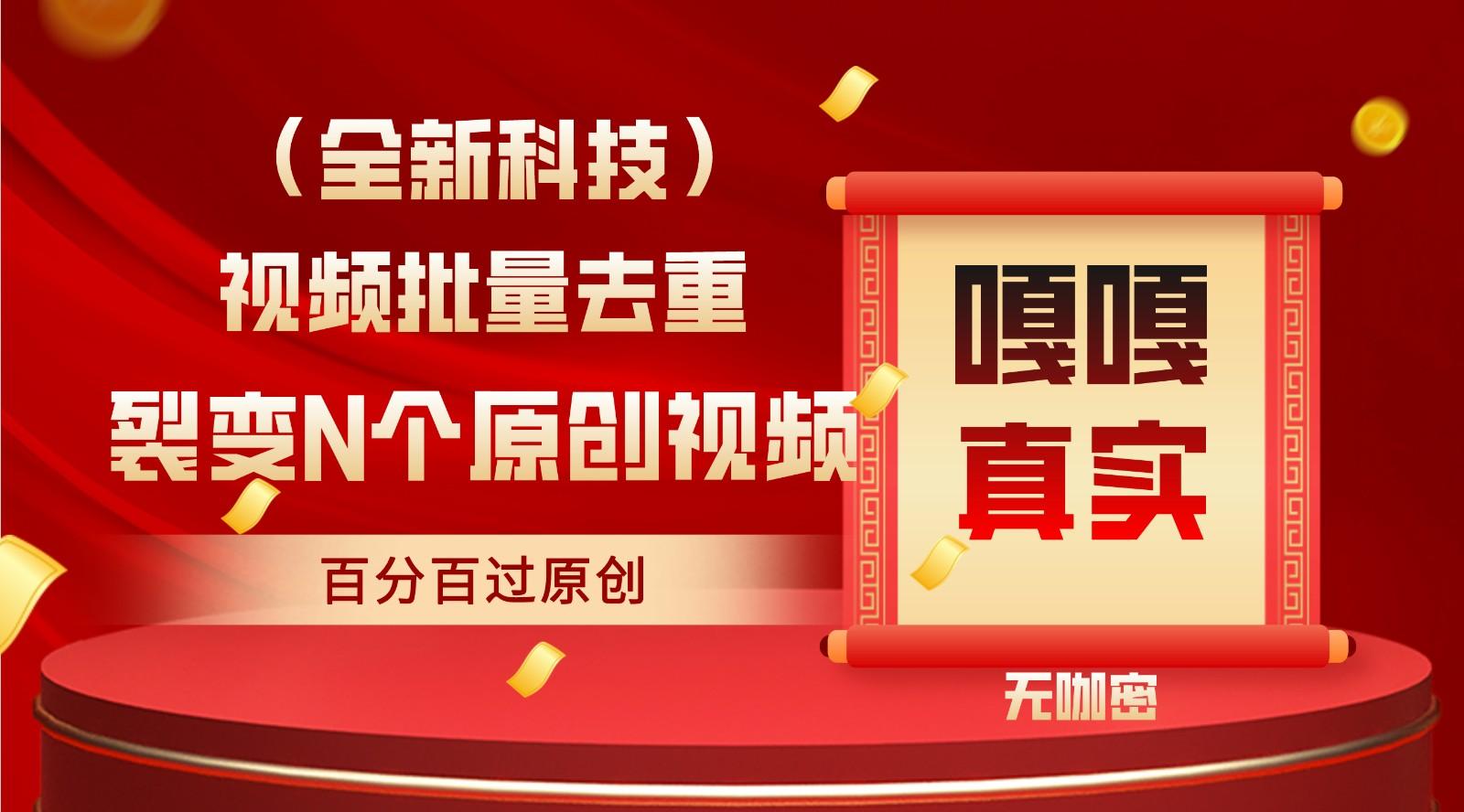 最新全自动去重技术，批量操作百分百过原创-优优云网创