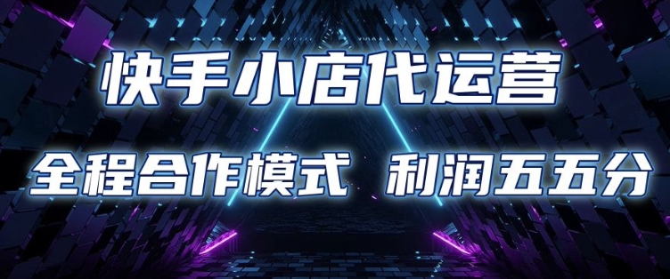 快手小店代运营 限时托管计划 合作模式 利润五五分成【揭秘】-优优云网创