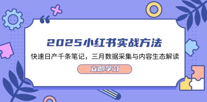 2025小红书实战方法，快速日产千条笔记，三月数据采集与内容生态解读-优优云网创