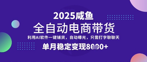 全网首发【闲鱼全自动电商带货】三年磨一剑，一朝露锋芒，单月稳定变现8k+【揭秘】-优优云网创