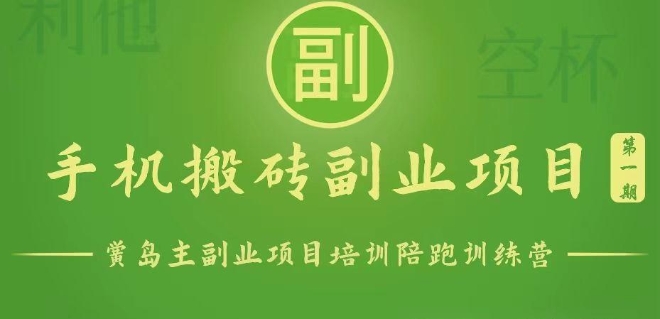 手机搬砖小副业项目训练营1.0，能用手机做的简单小副业-优优云网创