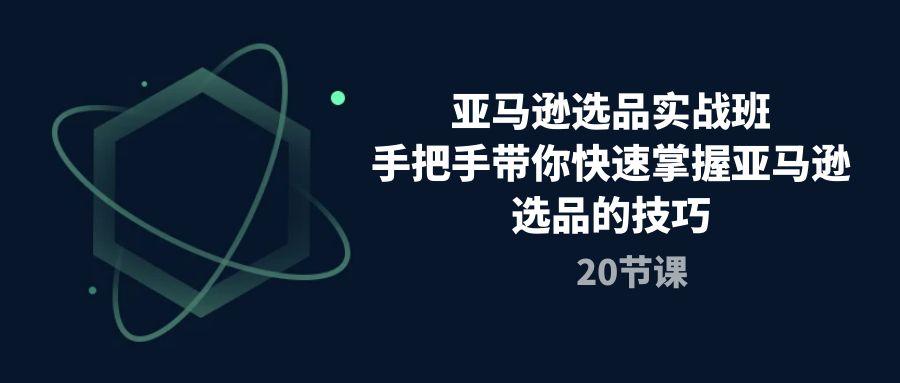 亚马逊选品实战班，手把手带你快速掌握亚马逊选品的技巧(20节课-优优云网创