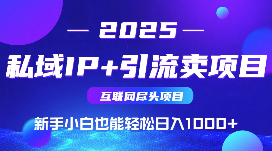 私域IP+卖项目，普通人小白也能轻松实现日入1000+-优优云网创