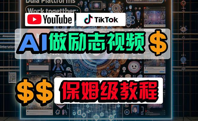 利用AI制作励志视频，在YouTube和TikTok赚钱，小白可做(附工具-优优云网创