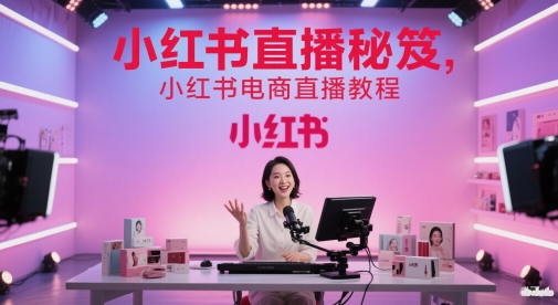 小红书直播秘笈，小红书电商直播教程-优优云网创