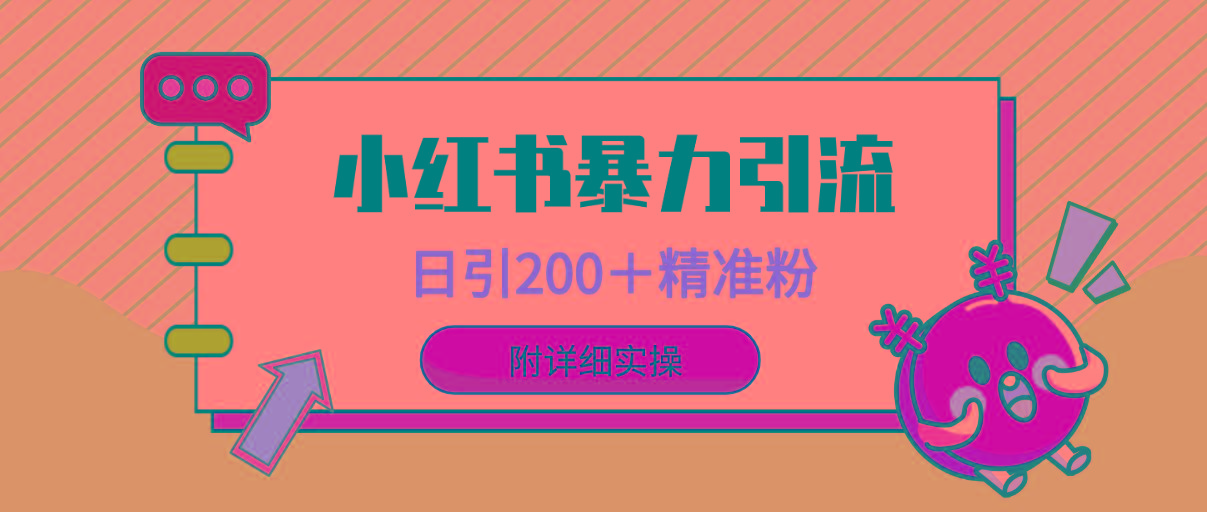 (9582期)小红书暴力引流大法，日引200＋精准粉，一键触达上万人，附详细实操-优优云网创