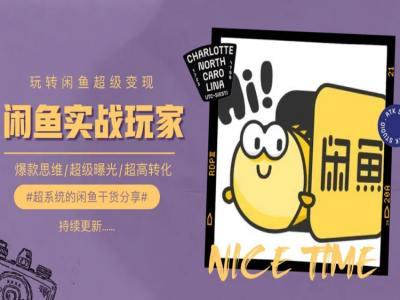 手把手教你0到1系统玩转闲鱼变现，爆款思维/超级曝光/超高转化-优优云网创