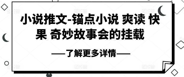 小说推文-锚点小说 爽读 快果 奇妙故事会的挂载-优优云网创