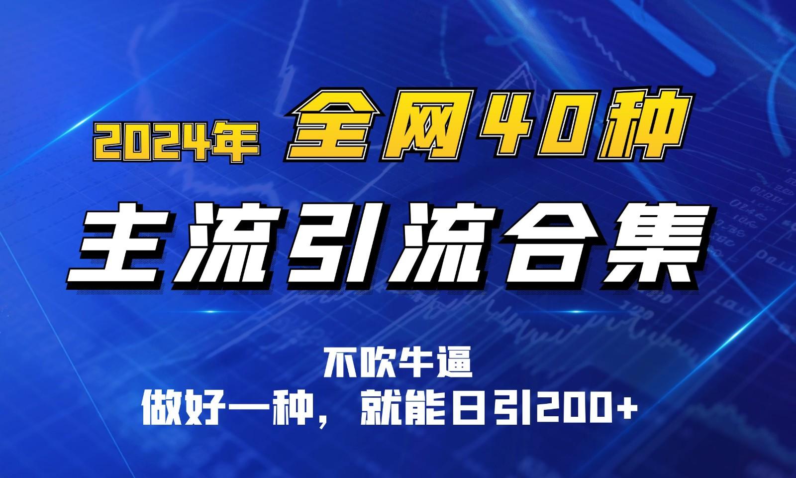 2024年全网40种暴力引流合计，做好一样就能日引100+-优优云网创