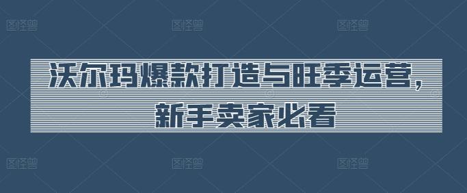 沃尔玛爆款打造与旺季运营，新手卖家必看-优优云网创