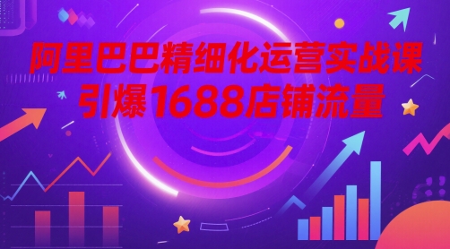 阿里巴巴精细化运营实战课，引爆1688店铺流量-优优云网创