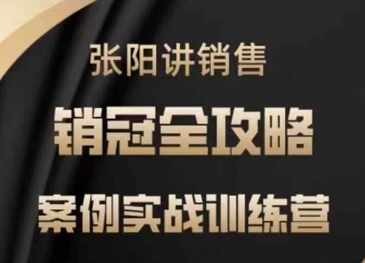张阳讲销售实战训练营，​案例实战训练，销冠全攻略-优优云网创