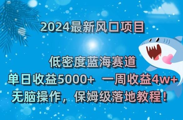 2024最新风口项目，低密度蓝海赛道，单日收益5000+，一周收益4w+！【揭秘】-优优云网创