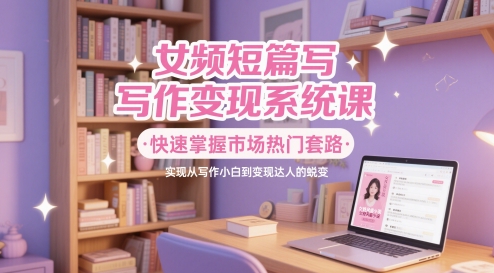 女频短篇写作变现系统课，快速掌握市场热门套路，实现从写作小白到变现达人的蜕变-优优云网创