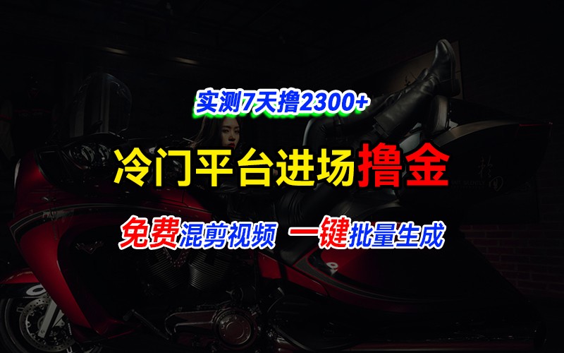 全新冷门平台vivo视频，快速免费进场搞米，通过混剪视频一键批量生成，实测7天撸2300+-优优云网创