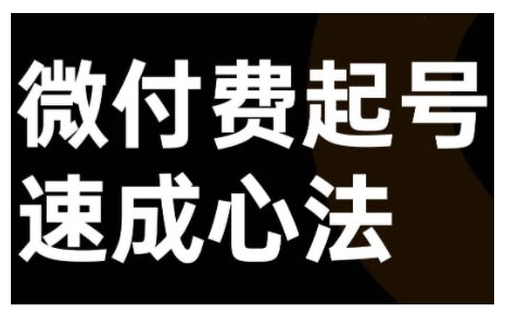 微付费起号速成课，视频号直播+抖音直播，微付费起号速成心法-优优云网创