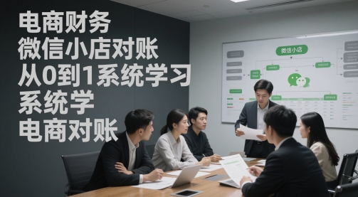电商财务微信小店对账，从0到1系统学习电商对账-优优云网创