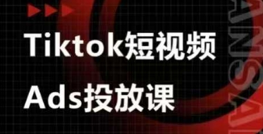 Ads视频投放课，tiktok短视频广告投放课-优优云网创