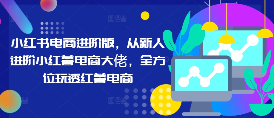 小红书电商进阶版，从新人进阶小红薯电商大佬，全方位玩透红薯电商-优优云网创