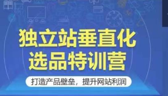 独立站垂直化选品特训营，打造产品壁垒，提升网站利润-优优云网创