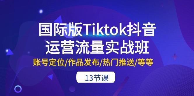 国际版Tiktok抖音运营流量实战班：账号定位/作品发布/热门推送/等等-13节-优优云网创