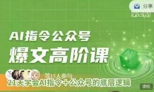Ai指令公众号高阶课，学会ai指令+公众号的底层逻辑-优优云网创