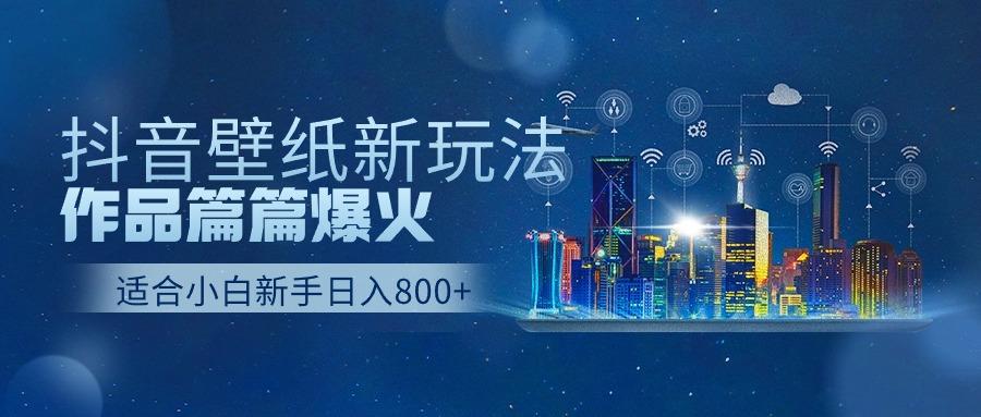 (9842期)抖音壁纸号新玩法，作品篇篇爆火，日收益500+-优优云网创
