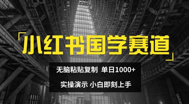 小红书国学赛道，无脑粘贴复制，单日1K，实操演示，小白即刻上手【揭秘】-优优云网创