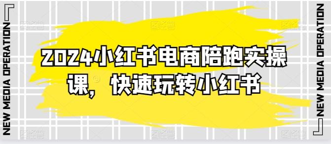 2024小红书电商陪跑实操课，快速玩转小红书，超过20节精细化课程-优优云网创