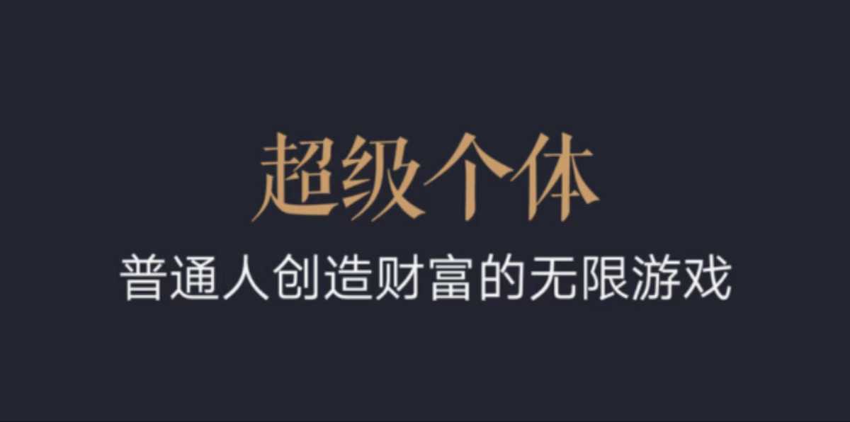 超级个体：2024-2025翻盘指南，普通人创造财富的无限游戏-优优云网创