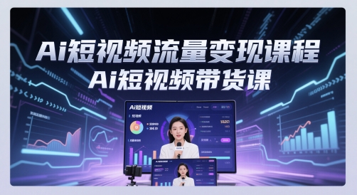 Ai短视频流量变现课程，Ai短视频带货课-优优云网创