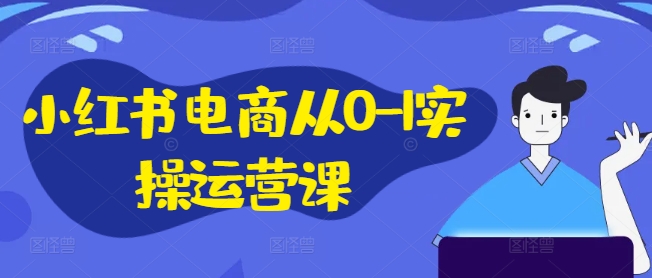 小红书电商从0-1实操运营课，小红书手机实操小红书/IP和私域课/小红书电商电脑实操板块等-优优云网创