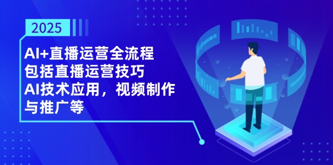 2025AI+直播运营全流程，包括直播运营技巧，AI技术应用，视频制作与推广等-优优云网创