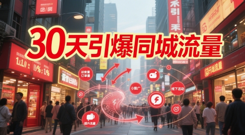 30天引爆同城流量：团购篇 认知篇 流量篇 来客篇 达人篇 老板人设IP篇 投流篇-优优云网创