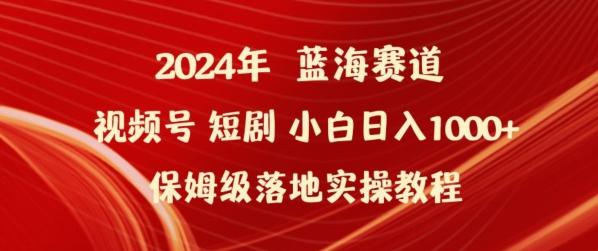 2024年视频号短剧新玩法小白日入1000+保姆级落地实操教程【揭秘】-优优云网创